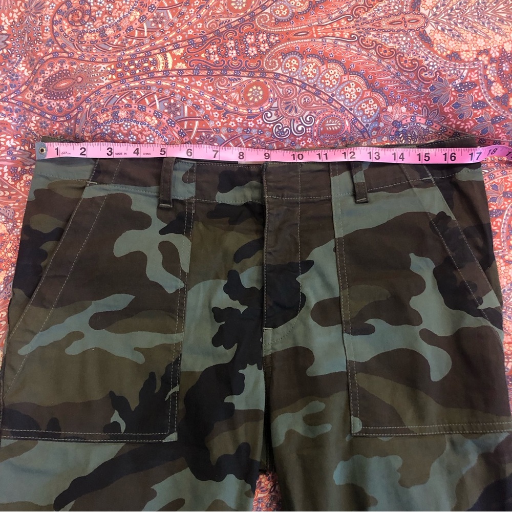 Nili Lotan Green Camouflage Straight Leg Pants - Picture 8 of 13